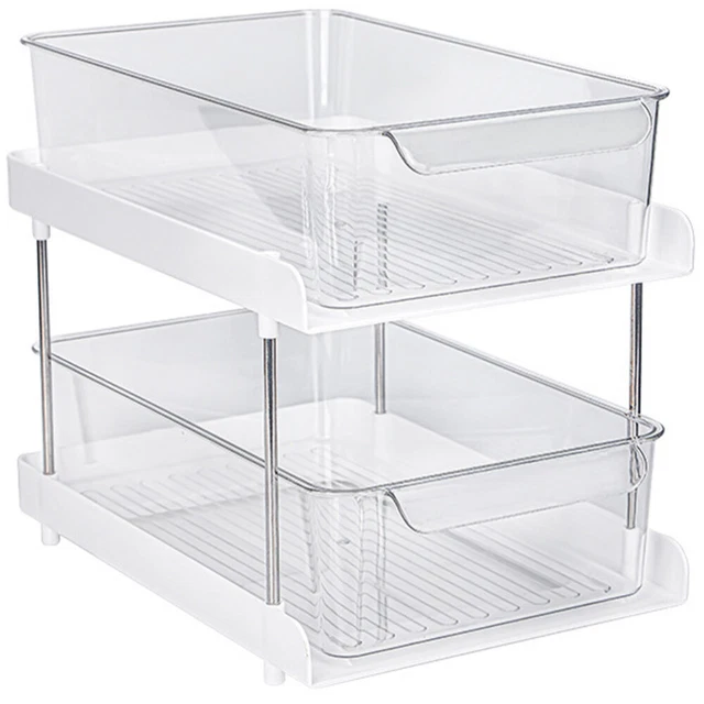 Interruptor de baño de 2 pasos estante escalonado estante de lavabo organizador soporte