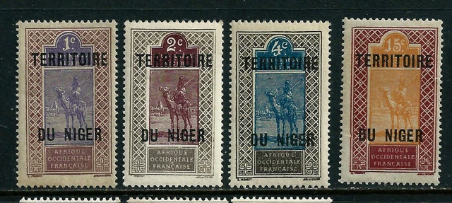 😊 NIGER (French Colony) - 4 MH stamps - 1921