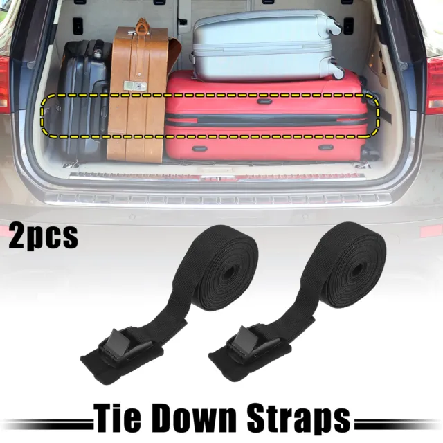 2 Pack 9.8' x 1" Universal Tie Down Straps with Cam Buckle for Cargo Trucks