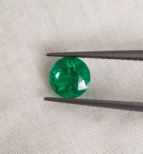 100% Natural Zambian Emerald Rounds ( 5.0 To 10.0 )mm Fine Cut Loose Gemstones