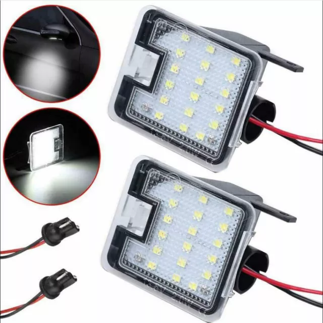 2x Canbus LED Under Mirror Puddle Light For Ford Focus Kuga C-Max Escape Mondeo