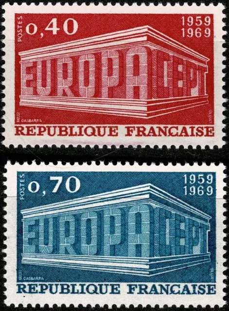 FRANCE 1969  CEPT EUROPA  YT n° 1598 et 1599 Neufs ★★ luxe / MNH
