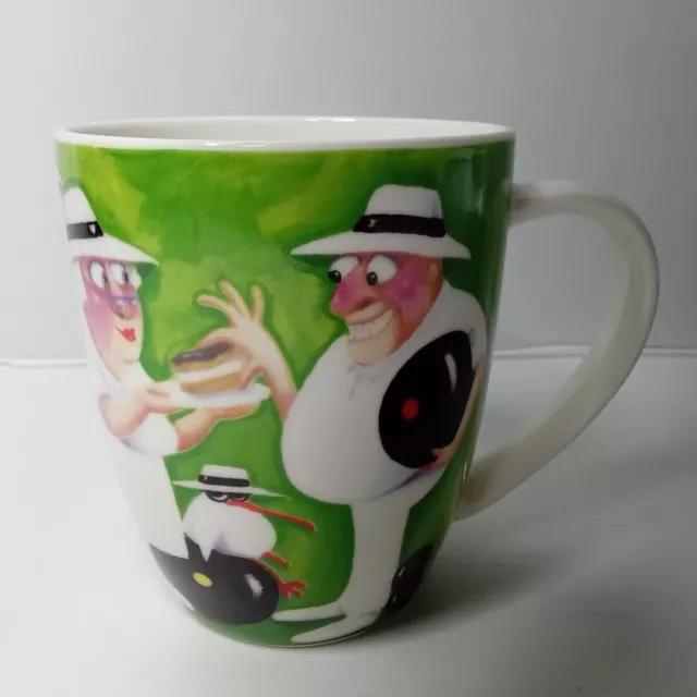 MAXWELL & WILLIAMS mug Bowling Oldies fine porcelain Sue Janson 2009 cup