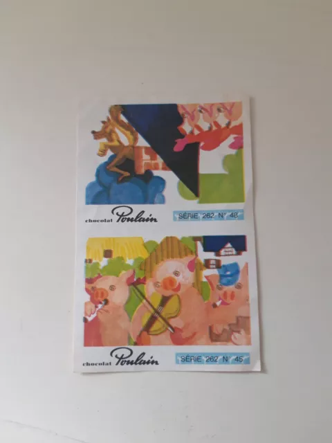 Images Publicitaire Chocolat Poulain 3 Petits Cochons Disney