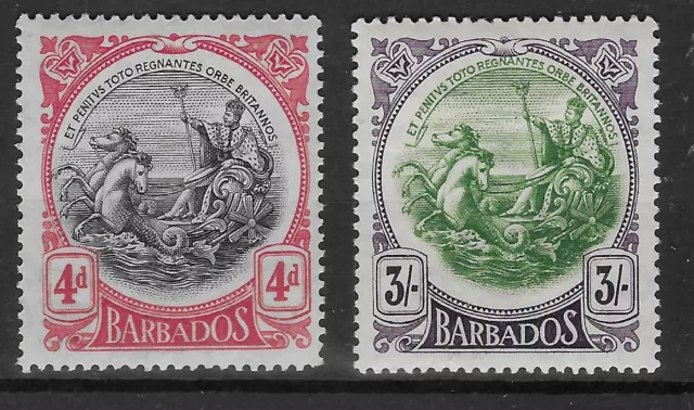 Barbados 1918-20 Changed Colours Set (2) Mh.  Sg. 119, 120.    (8120)