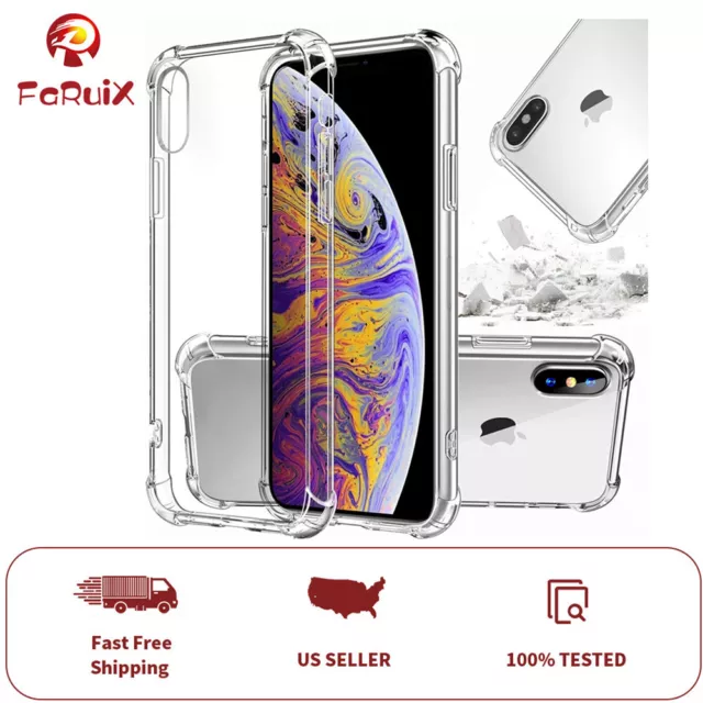 Phone Case Crystal Clear Cover Shockproof Protection Case for iPhone Xs Max 6.5"