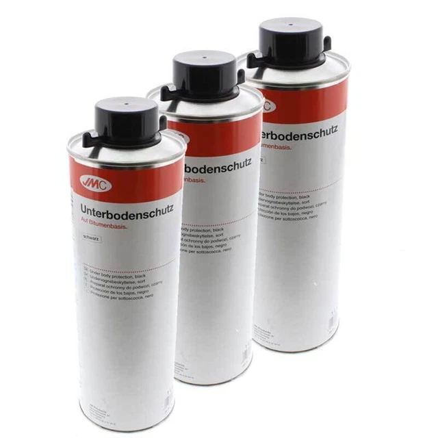 3 x Unterbodenschutz schwarz Bitumen 1 Liter JMC nicht Überlackierbar 5550012