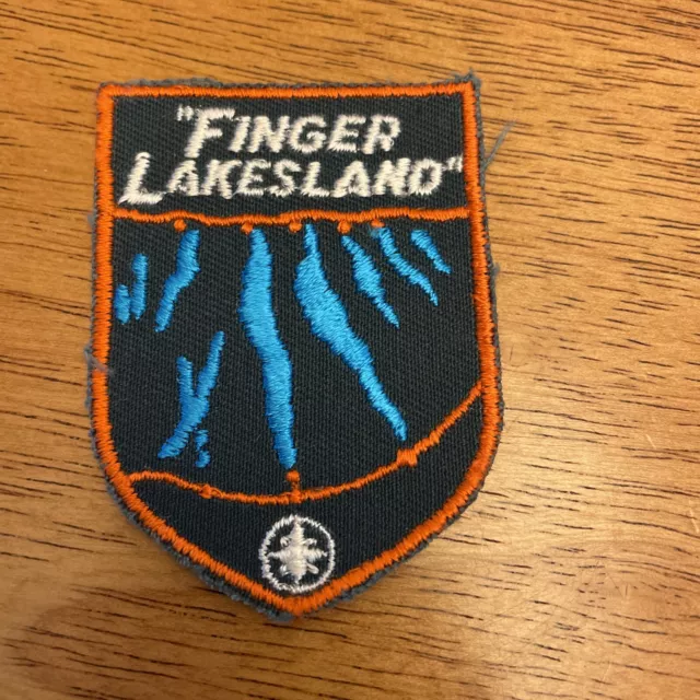 Vintage Finger Lakes Land NY Embroidered Souvenir Patch