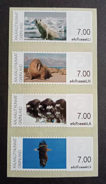 Groenland Greenland Timbres Distributeurs 5 / 8 Neufs **  Faune  Cote  12  Euros