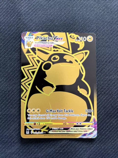 2022 POKEMON SWORD AND SHIELD LOST ORIGIN FA PIKACHU VMAX #TG29