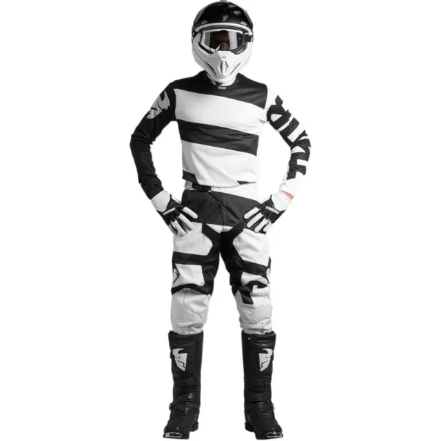 Thor S18 Pulse Level Race Kit Black White Motocross Mx Enduro Bmx New Mtb Cheap