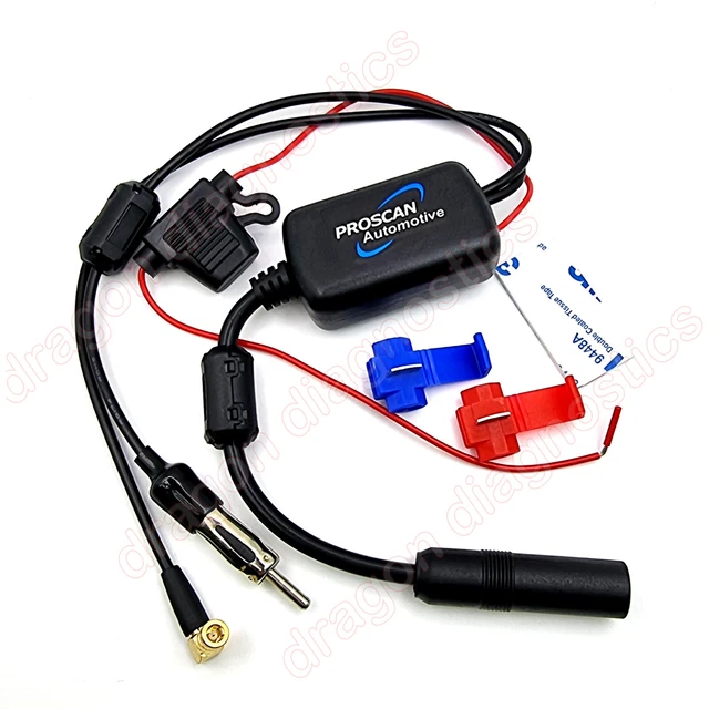 STEREO AERIAL DAB AM FM Radio Car Antenna Amplifier Splitter Signal AMP