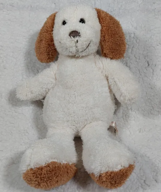 Dan Dee Collectors Choice Cream Brown Ears Puppy Dog Floppy Ears Plush 14.5"