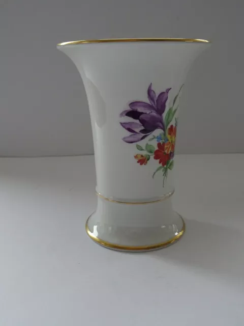 Hoechst Vase, Kratervase Blumendekor H 15 cm 2