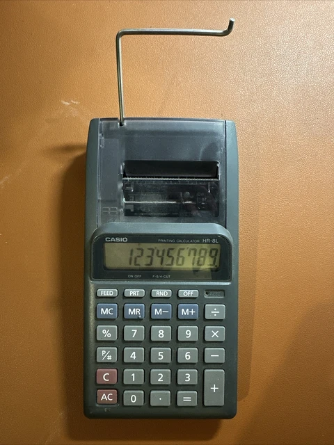 CASIO HR 8L PRINTING Calculator Black 8.99 PicClick UK