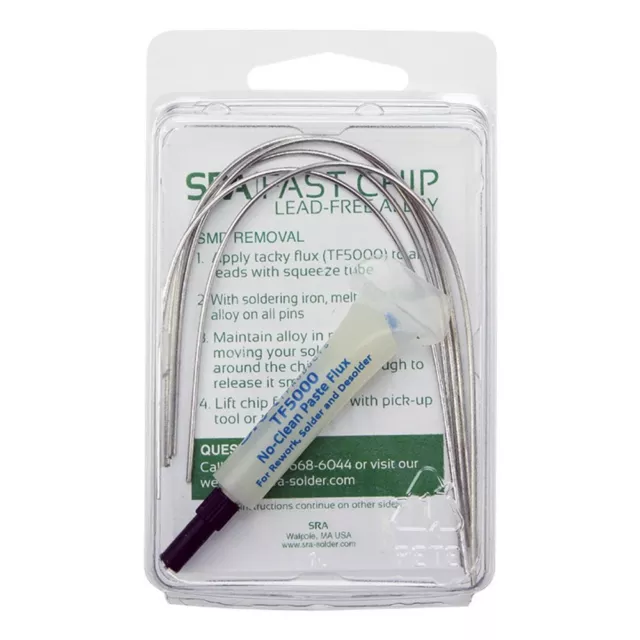 SRA Fast Chip Kit for SMD Removal - 2cc Flux 820mm Alloy - Lead-Free Soldering