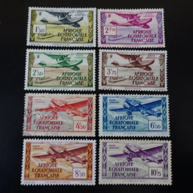 Afrika Äquatorial- Französisch Aef Post Luft Pa N° 1/8 neuer Stempel MNH ( Read