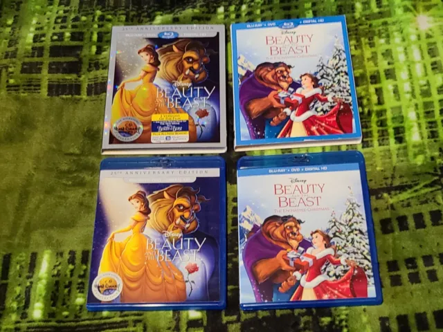 Beauty and the Beast Blu-ray/DVD SET Diamond Edition & The Enchanted Christmas