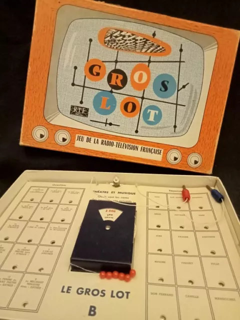 jeu vintage "gros lot" jeu de la radio television francaise RTF  1960 Sabbagh