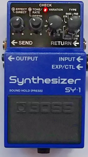 Boss SY-1 Guitar Synthesizer Guitar Effects Pedal, Excellent Condition with Box.