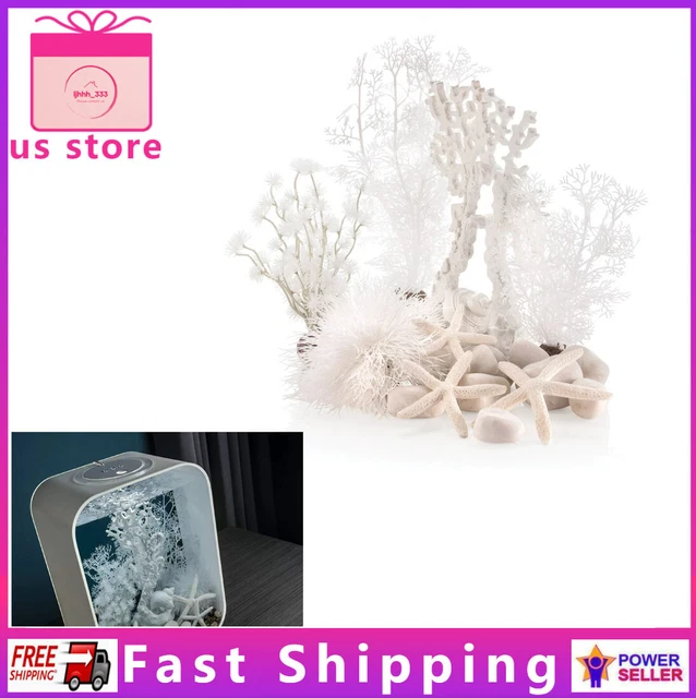 White Aquarium Decor Set Winter Dream,USA,Free Shipping,ceramic ball base