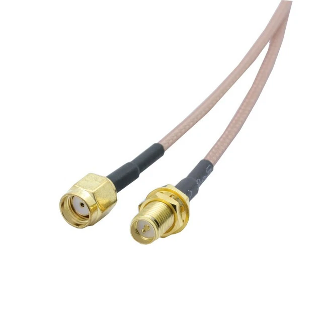 Alda PQ Cavo Prolunga Antenna 15m RG58 Con Connettori SMA/M - SMA/F Per WiFi, Radio, Auto E Misurazioni, Temperatura -20°C A +85°C