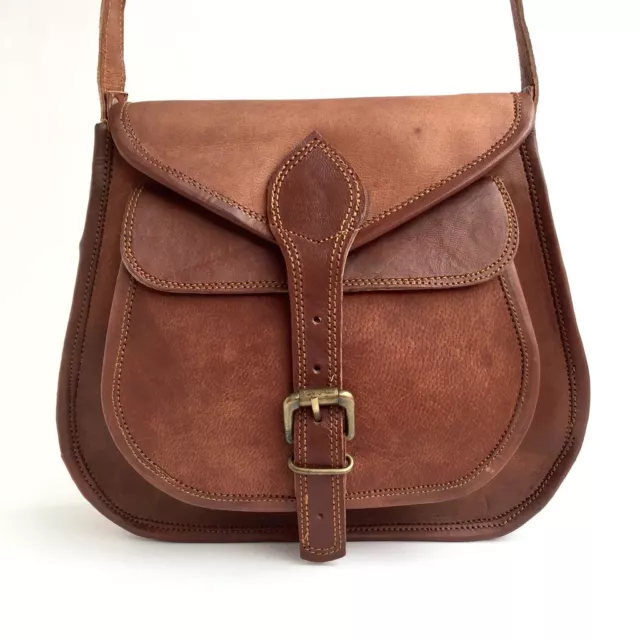Neuf Femme Cuir Vieilli Fourre-Tout Sac à Main Messager Bandoulière