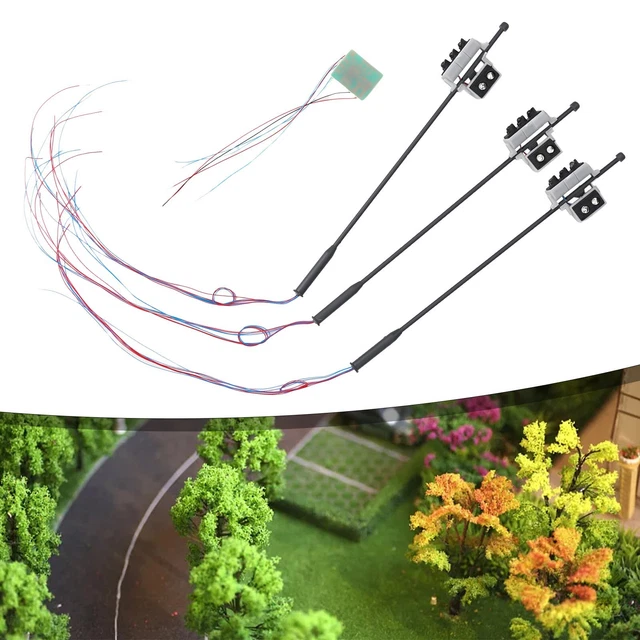 3 Feux De Circulation Modèle Ho 1:87 - 5-6V - Pour Maquettes Train Et Circuit - DIY