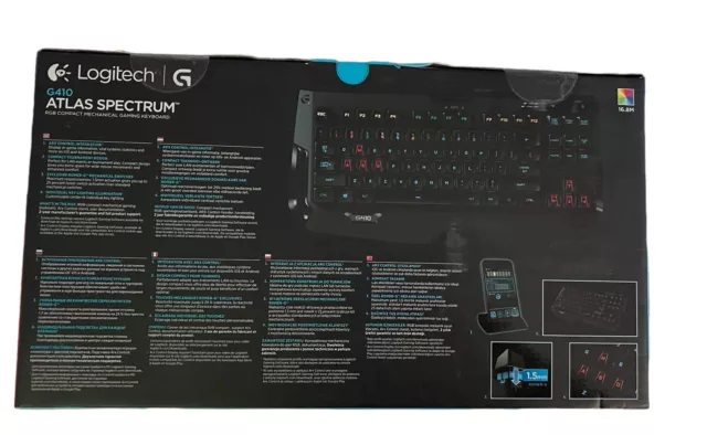 Logitech G410 Atlas Spectrum Mechanische Gaming-Tastatur LED RGB russisch NEU 3