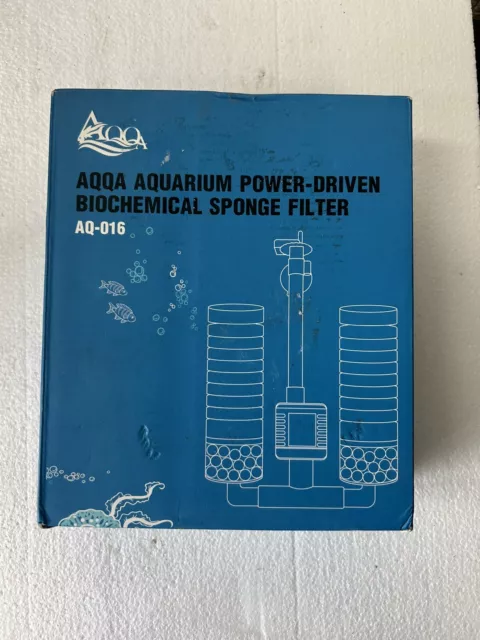 New AQQA AQ-016 Aquarium Power Driven Biochemical Durable Water Sponge Filter