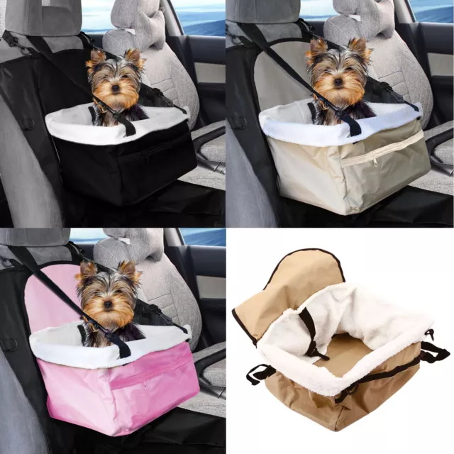 Travel Folding Dog Cat Pet Puppy Car Carrier Booster Seat Safety Bag Belt Cover