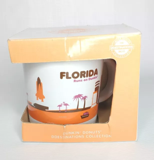 Dunkin' Donuts Destinations Mug Florida 2013 Space Shuttle Flamingos New