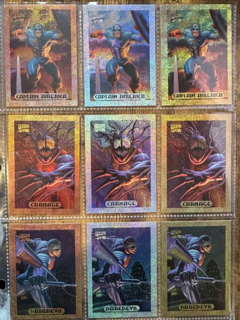 1994 Marvel Masterpieces Complete Set (Base/GFS/PowerBlast/Holofoil/Masterprint)
