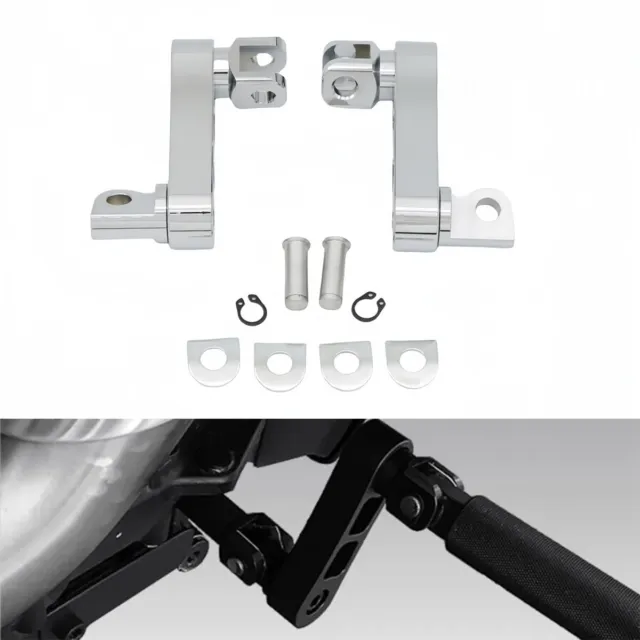 Adjustable Footpegs Mount Foot Peg Clamp For Harley Sportster Dyna Softail