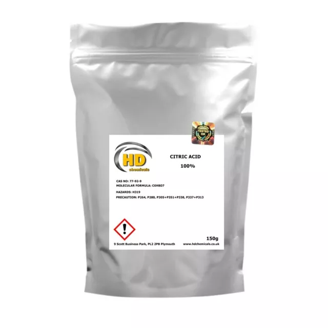 CITRIC ACID 250g - 5kg Food Grade Anhydrous Descaler Bath Bombs Home Brewing