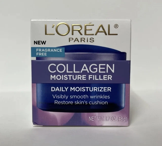 Loreal Paris Fragrance Free Collagen Moisture Filler Day/Night Cream-1.7oz