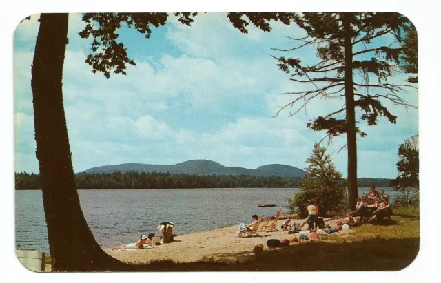 Old Forge NY Postcard First Lake Adirondack Mountains
