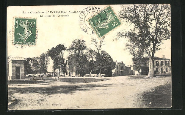 CPA Sainte-Foy-la-Grande, La Place de l´Abattoir 1908