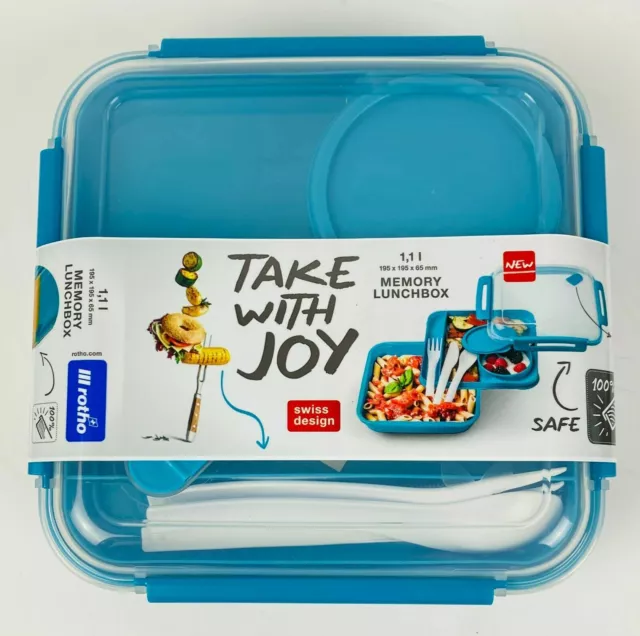 Rotho Memory Lunchbox Dose Aufbewahrung Snack Take Away Take Wiht Joy Türkis