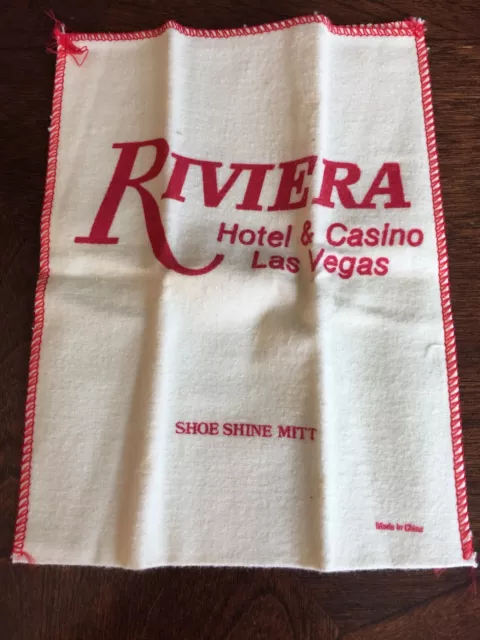 Vintage Hotel & Casino  "Riviera" Las Vegas Original shoe shine mitt