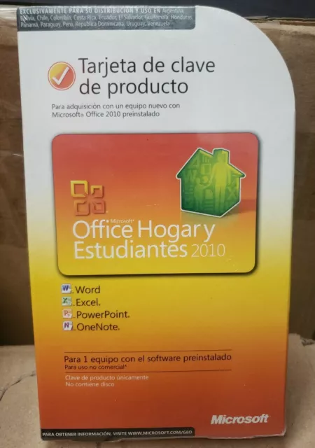 Microsoft Office 2010 Hogar y Estudiante Home & Student ESPAÑOL - 1 equipo CODE