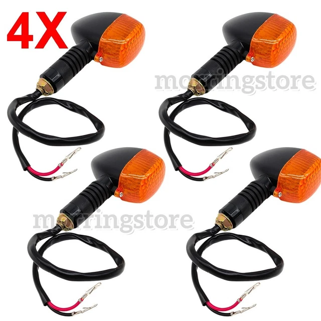 4x Mini Indicator Bulbs – Orange Halogen Turn Signals For Motorcycle, Quad, Scooter – Honda Suzuki Fit-973516