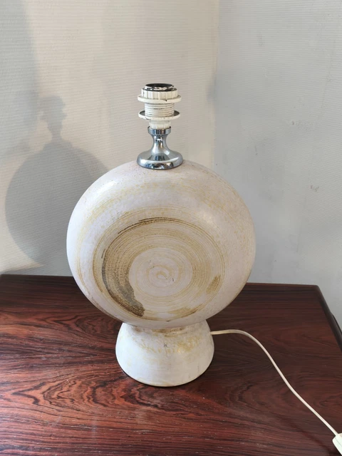 Pied De Lampe Ancien Céramique 15 Cm - English Ship 1300 Vintage