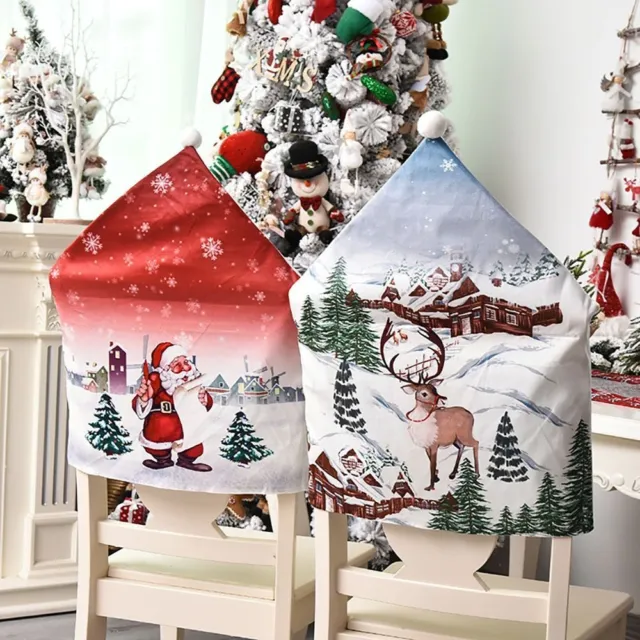 Esstisch Heim dekoration Weihnachts stuhl abdeckungen Weihnachts mann Hut