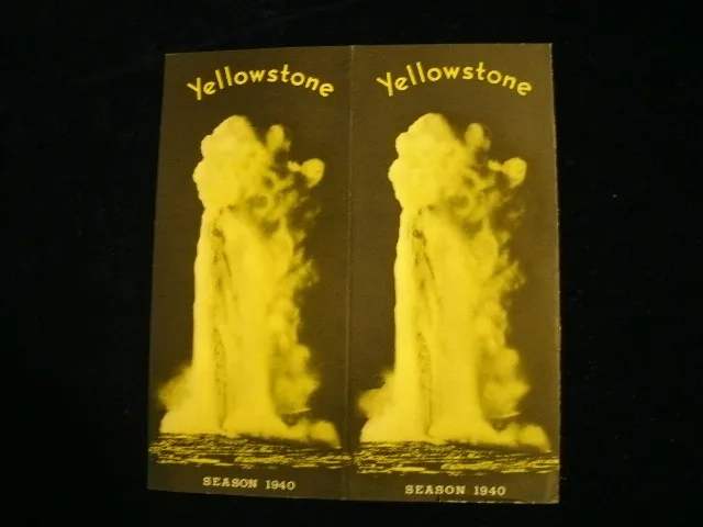 R29 1940 Northern Pacific Railroad Yellowstone Park Tour Booklet Price Brochure