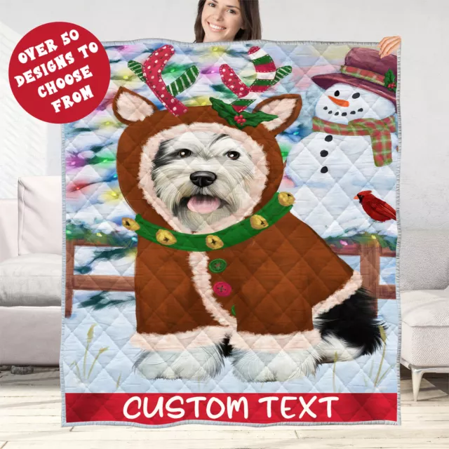 Tibetan Terrier Quilt Dog Bedding Personalized Christmas Gift Many Designs NWT