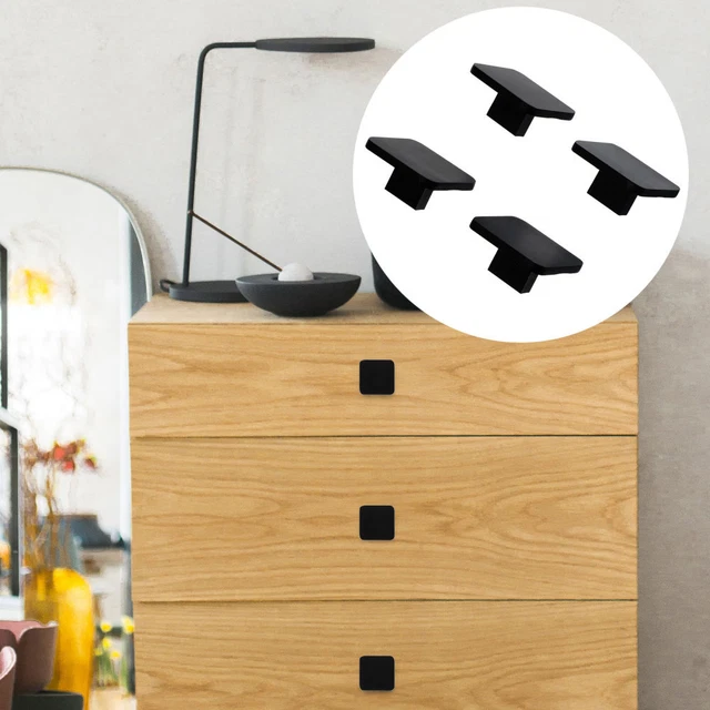 4 Pcs Handle Modern Cabinet Cupboard Door Handles Square Doorknobs