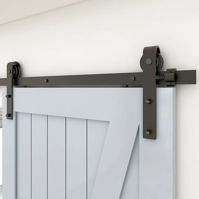 Sliding Barn Door Hardware Kit 4'-20' Track System for Single/Double Wood Doors