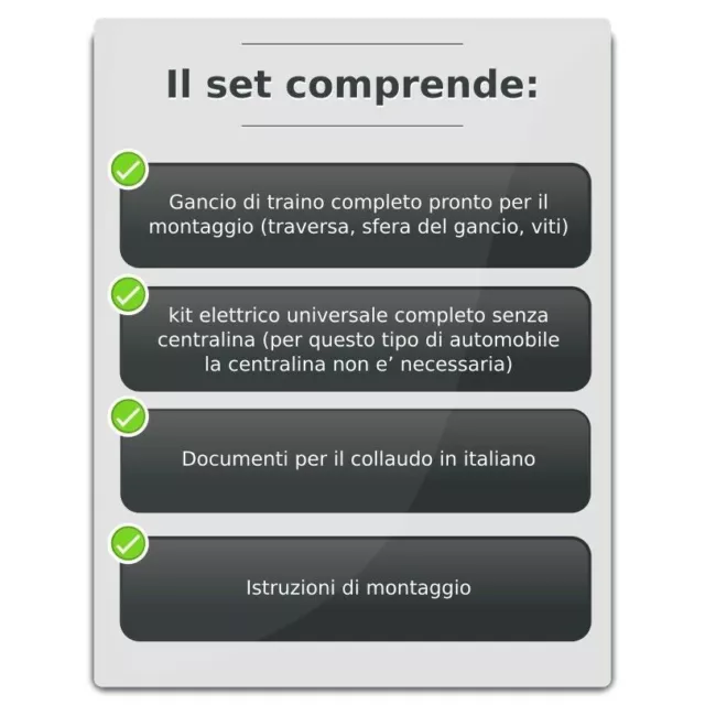 Gancio di traino fisso per Iveco Daily 1989-1999 + kit el. 13-poli 2