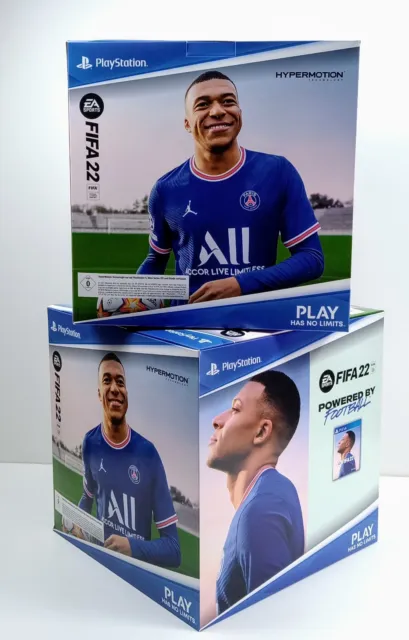 2x Fifa 22 Playstation 4 Aufsteller Werbung Deko Würfel Promo